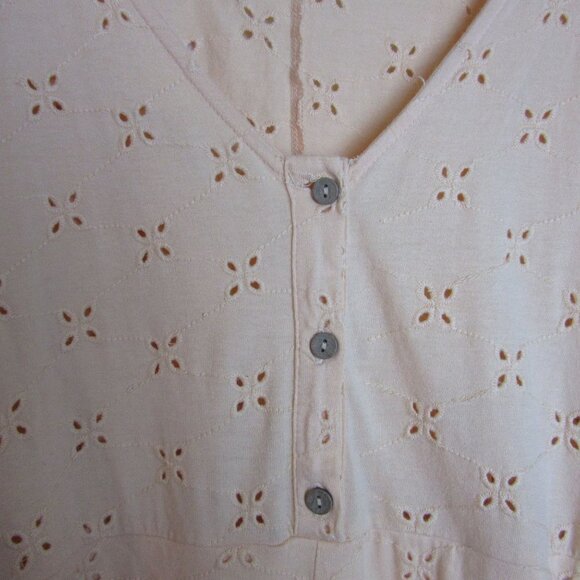 Asos Design Light Orange Floral Embroidered Laser Cut Romper Women's 0 - Picture 2 of 8